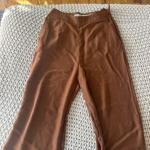 Brown/Tan Boho Flowy Wide Leg High Waist Pants Women’s size 4